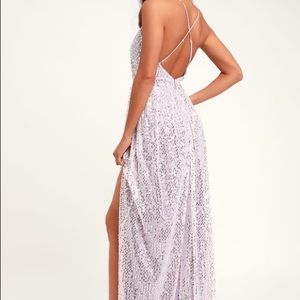 Lulus Lavender Sequin gown